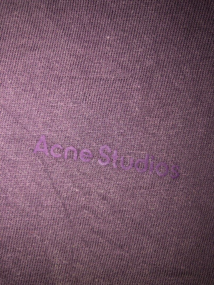 Acne studios basic logo purple shirt medium 22x27.5 (Category: Tshirts & Polo Shirts ) located in Manila. Submitted by marisianshop (Listing ID 1259590766, Image 3). Description: Acne studios basic logo purple shirt medium 22x27.5.