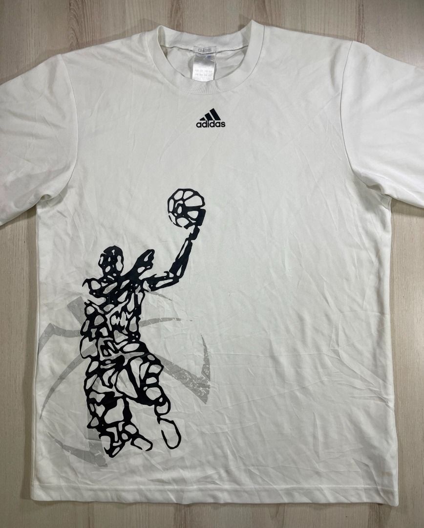 Adidas Basketball White Tee DF Used Men s Fashion Tops Sets