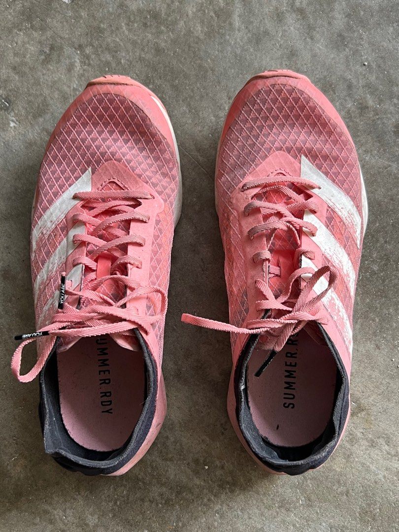 Adidas running shoes women pink best sale