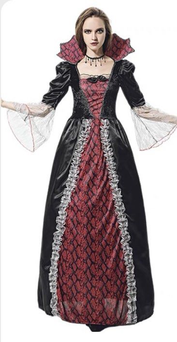 Vampire Dress for Women Flared Sleeve Medieval Victorian Dress