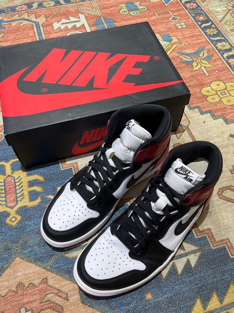 AIR JORDAN 1 HIGH BLACK TOE Men s Fashion Footwear Sneakers on