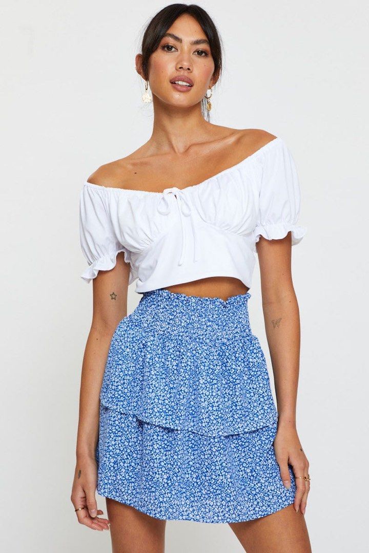 Elastic waist new arrivals skater skirt