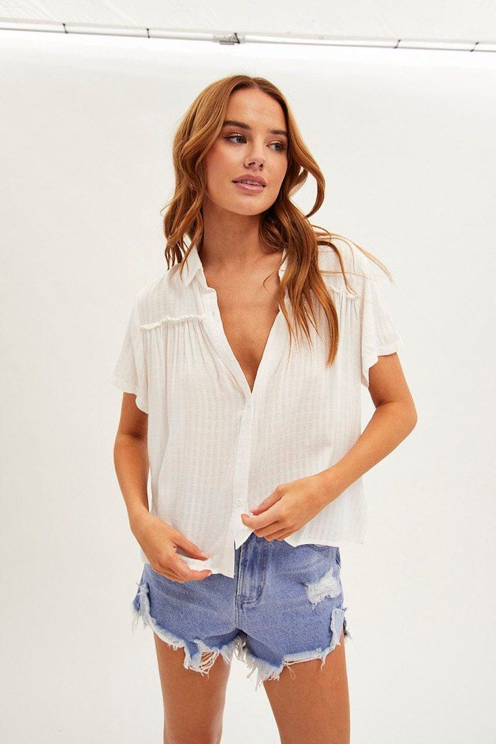 White button sales up shorts