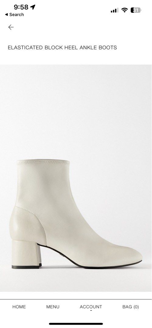 White ankle boots best sale zara