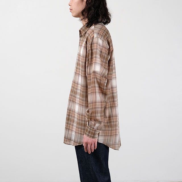 Auralee wool recycled polyester shirt