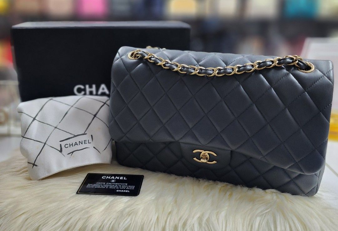 Chanel best sale jumbo grey