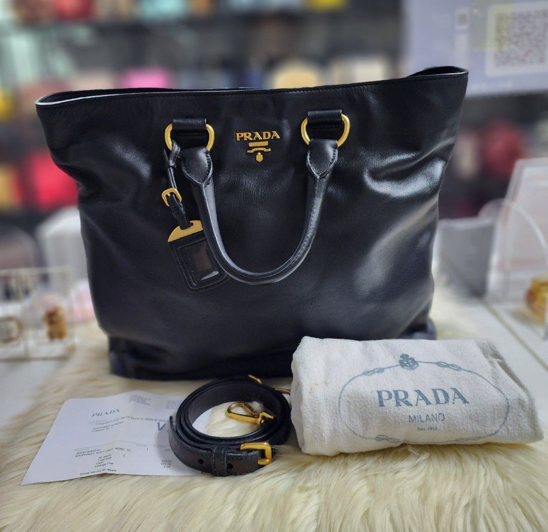 Prada nylon tote bag, Luxury, Bags & Wallets on Carousell