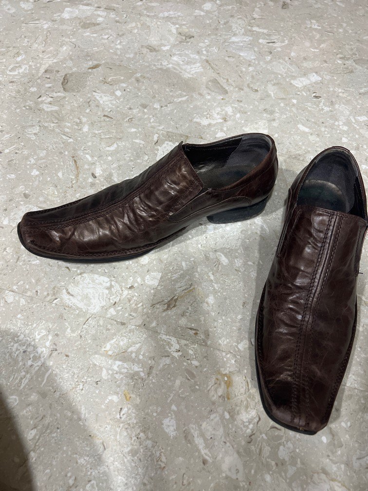 Authentic Aldo Men Dress Shoes with Distressed Leather
