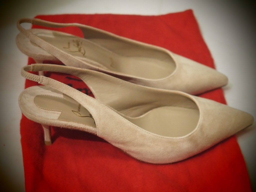 Red suede discount louboutin pumps