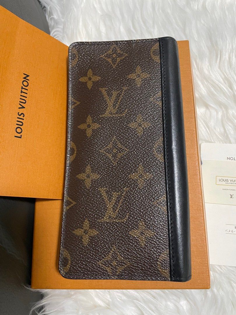 LOUIS VUITTON Brazza Monogram Macassar Wallet Brown