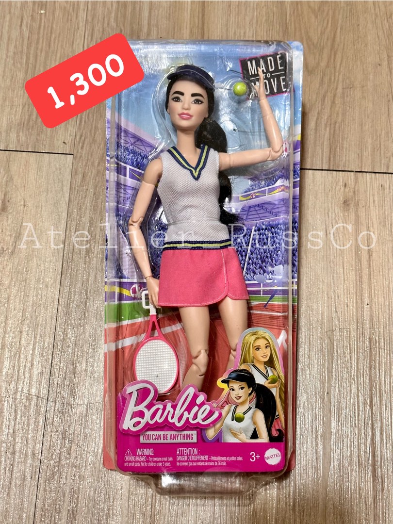 Barbie Made To Move tennis player, Hobbies & Toys, Toys & Games on Carousell