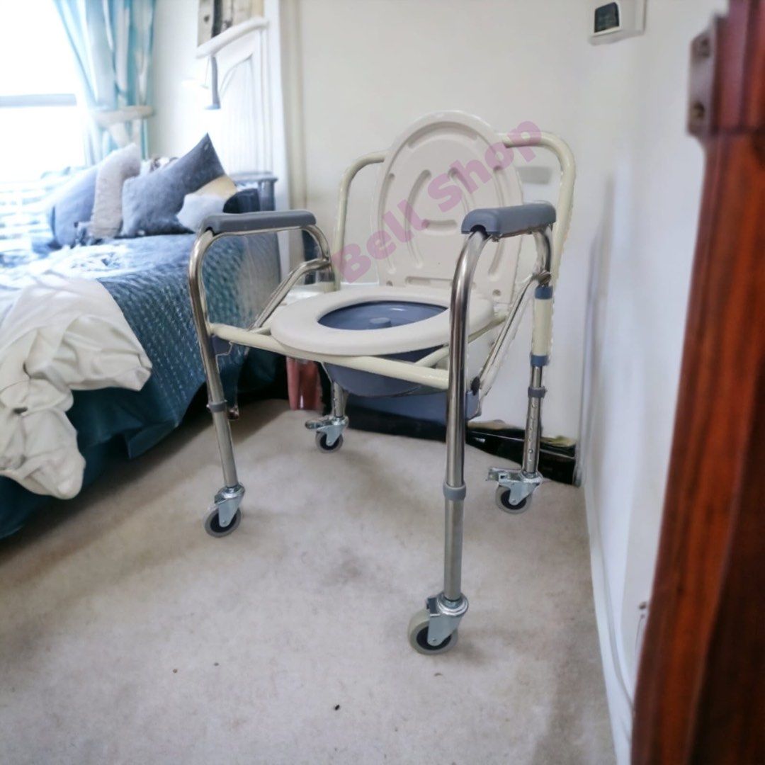 Basic Commode Chair with or without wheels types as toilet heightening ...