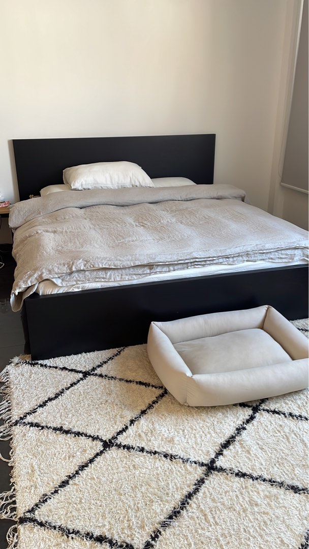 FREE Bed frame IKEA King size & bedside table, Furniture & Home Living, Furniture, Bed Frames