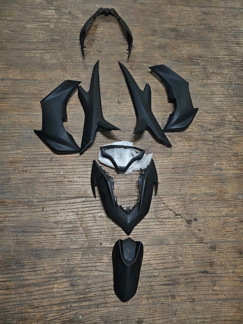 Black Matt Aerox V2 Coverset Motorcycles Motorcycle Accessories