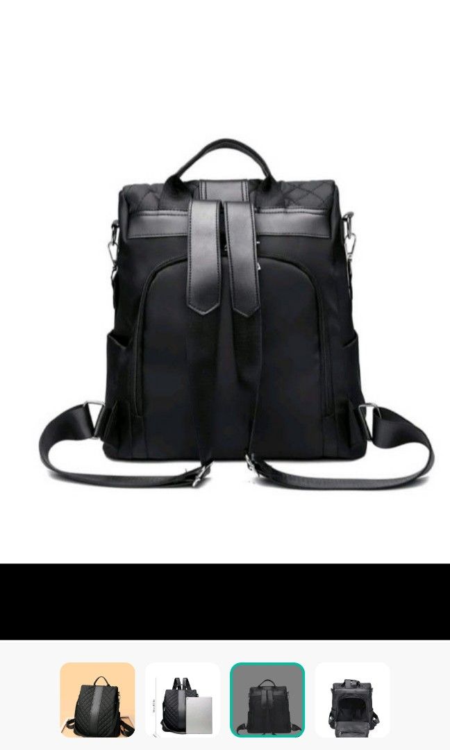 Quilted leather cheap backpack purse