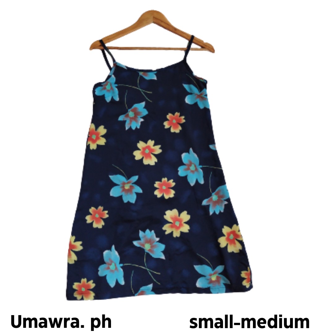 Blue floral string dress from U bale small to medium frame, Women's ...