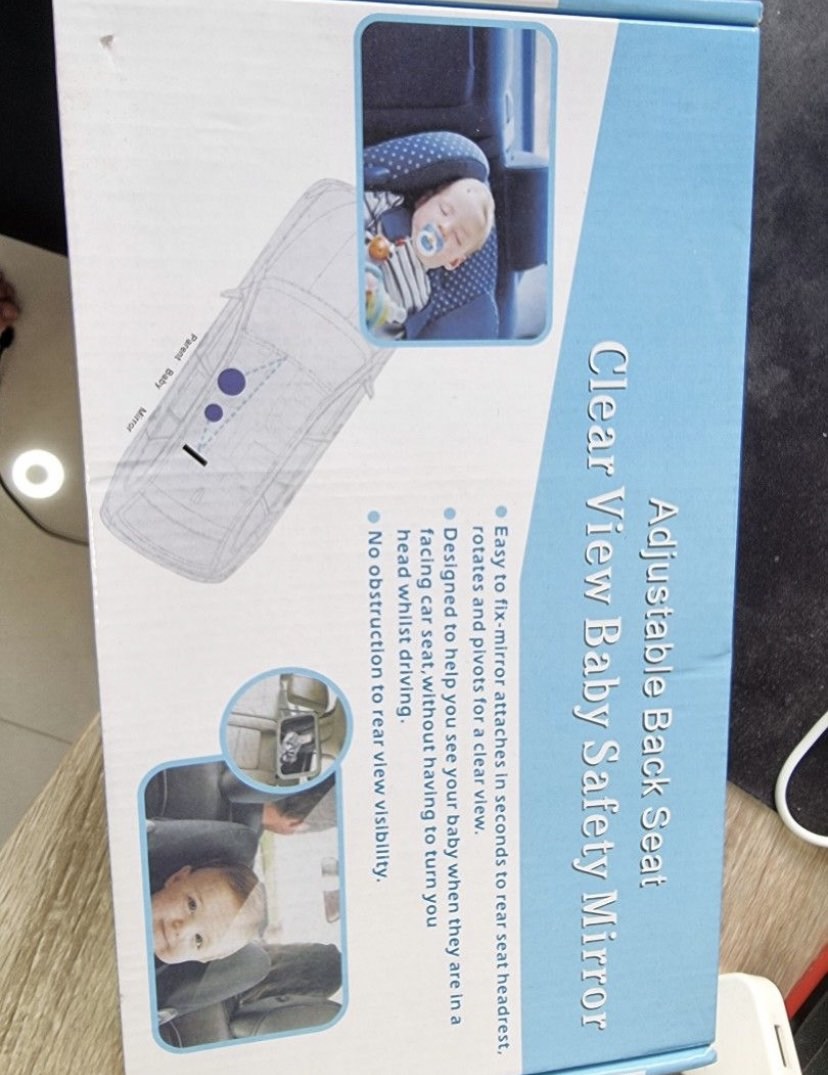 BNIB adjustable back seat baby safety mirror Babies Kids Going