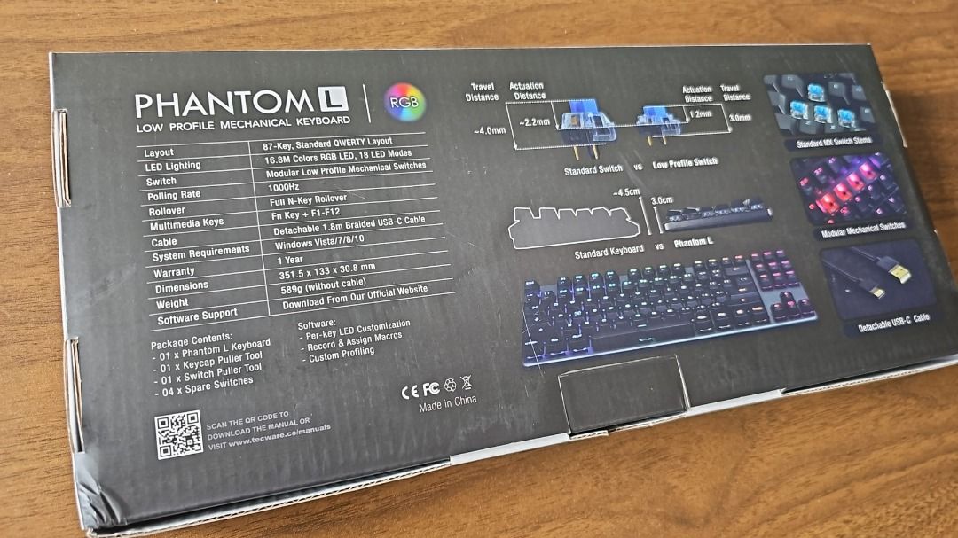 [BNIB] Tecware Phantom L Low Profile Mechanical Keyboard,Outemu ...
