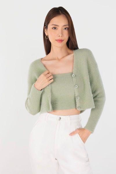 Oasis 2024 green cardigan
