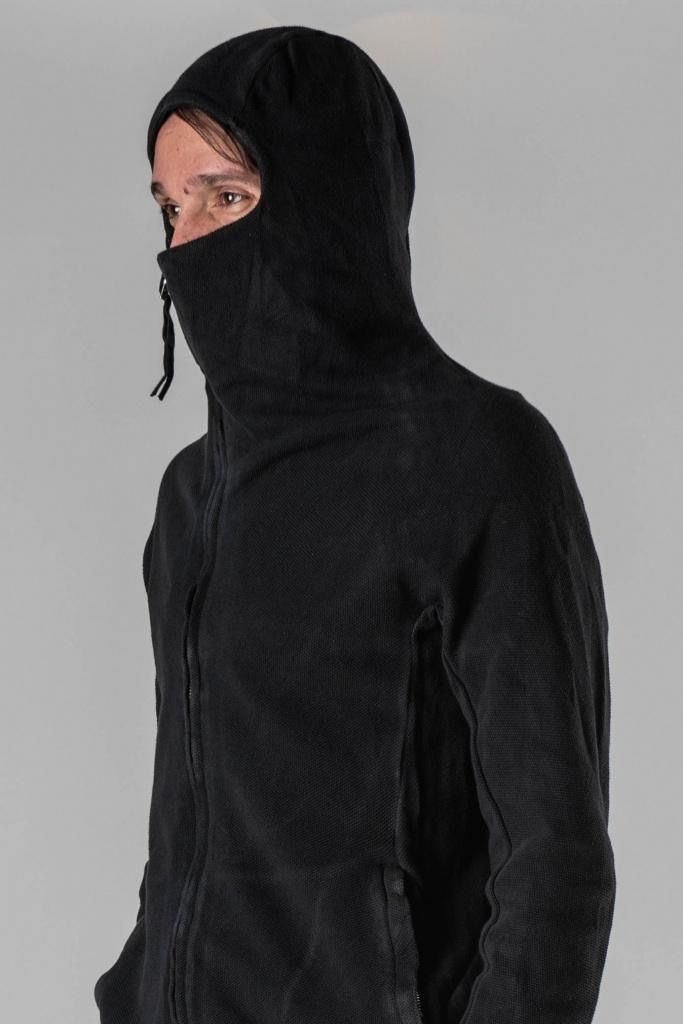 Boris Bidjan Saberi ZIPPER2-F099主線黑色忍者袖連帽外套, 他的時尚