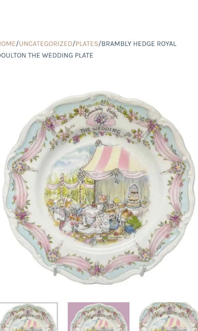 Brambly Hedge The Wedding Plate, Furniture & Home Living, Home