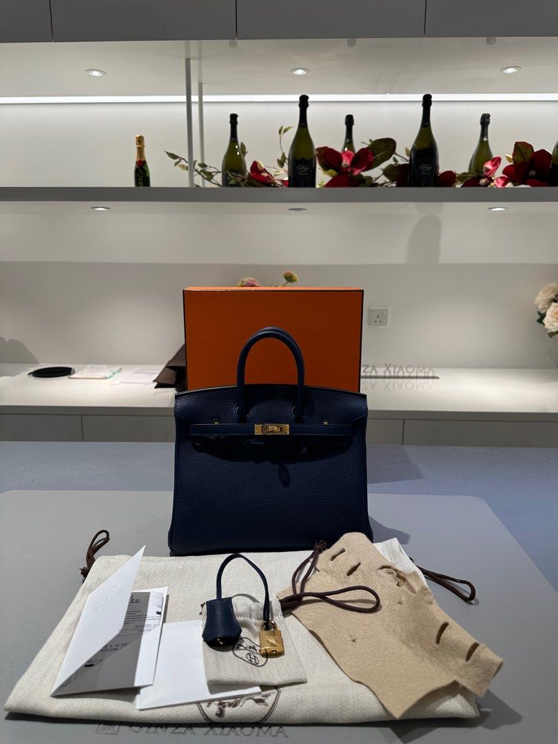 Hermes Birkin 25 tote bag Togo Blue Ciel 7G – STYLISHTOP