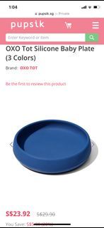 Brand new OXO Tot Silicone Plate in Navy