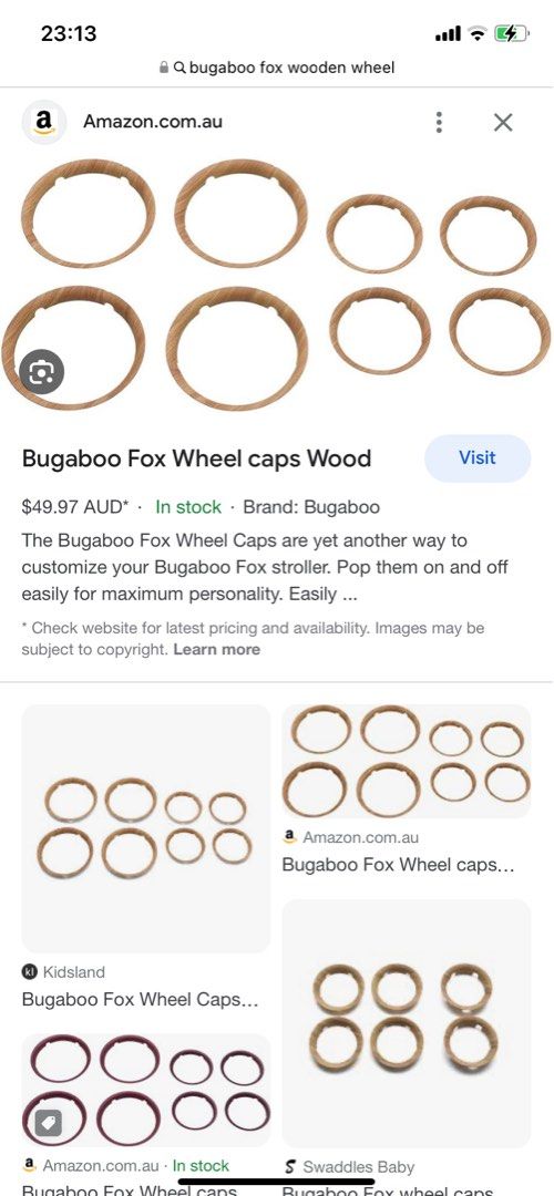 Bugaboo fox shop wood wheel caps
