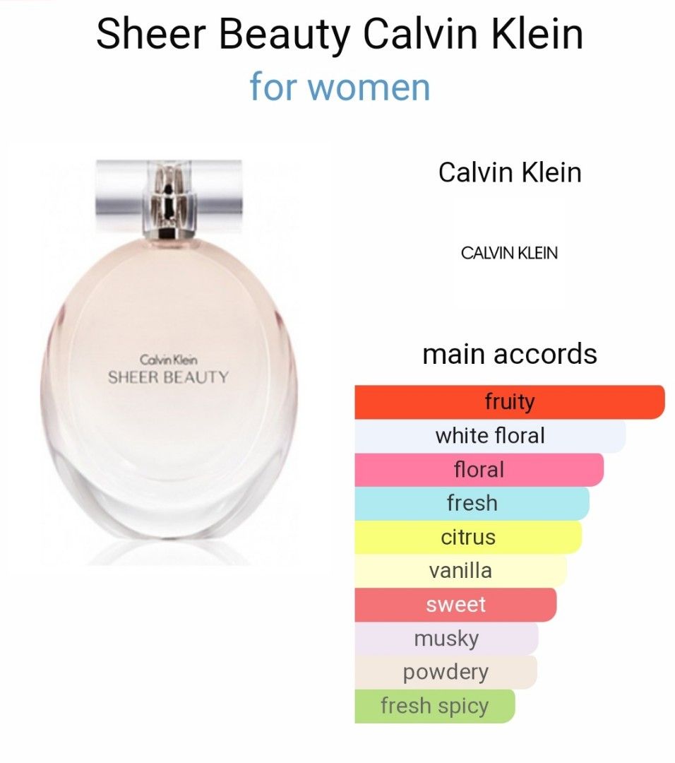 Calvin Klein Sheer Beauty 100ml EDT, Beauty & Personal Care, Fragrance &  Deodorants on Carousell