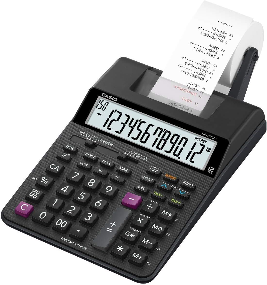 Casio HR 170RC Plus Min Desktop Printing Calculator New Version