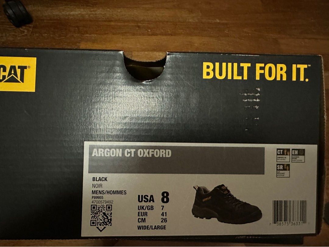 Caterpillar Men s ARGON Composite Toe Work Shoe Black P89955