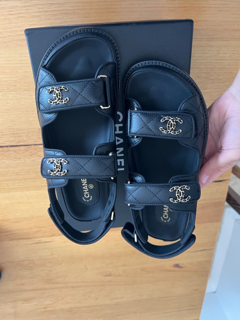 Chanel dad sandals size 40 sales