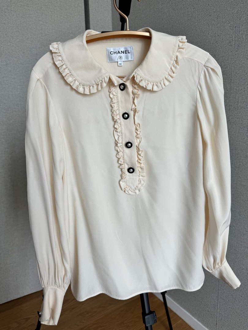 Chanel Inspired Blouse White