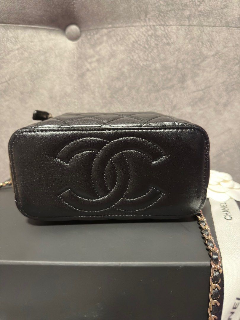 Chanel vanity with metal top handles., Luxury, Bags & Wallets on Carousell