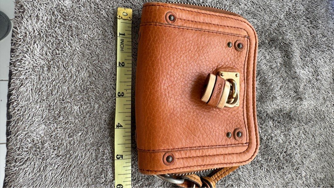 Chloe Coffee Brown Leather Paddington Padlock Key Zip Round Long Wallet  Purse | eBay