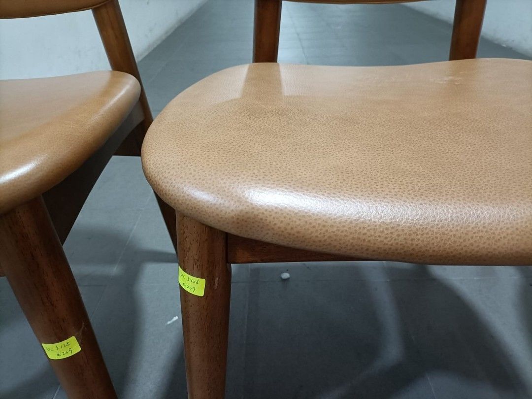 CHUNGHA Top Grain Leather Dining Chairs SET OF 4, Furniture & Home