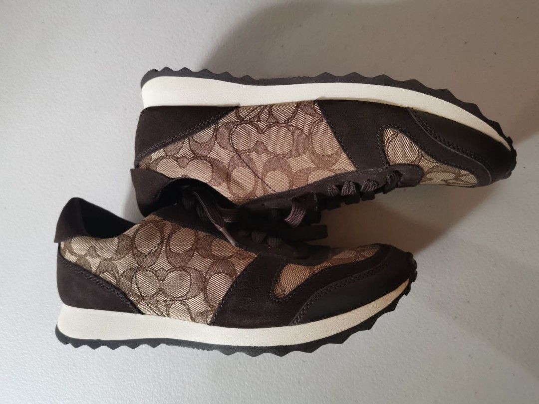 COACH Mason luxury signature brown monogram ladies sneakers shoes