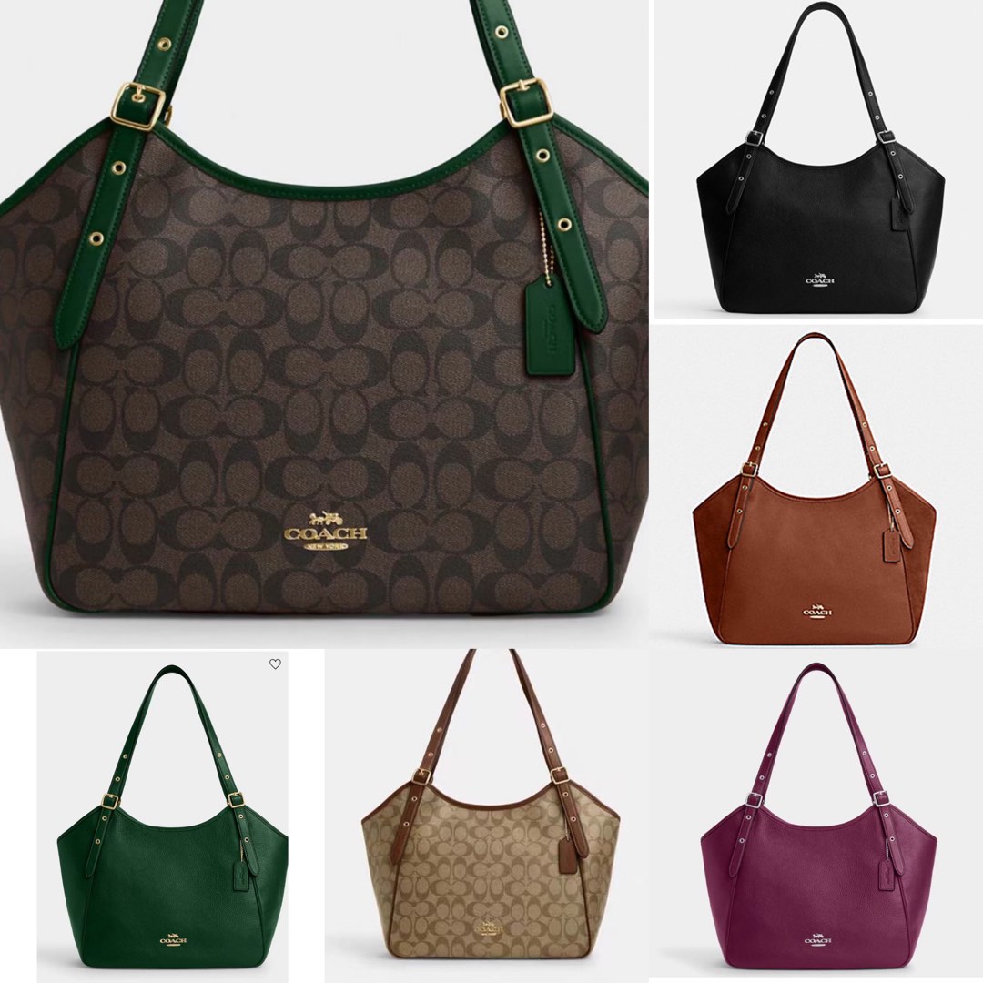 Coach Meadow Shoulder Bag in Signature Canvas, Women's Fashion, Bags