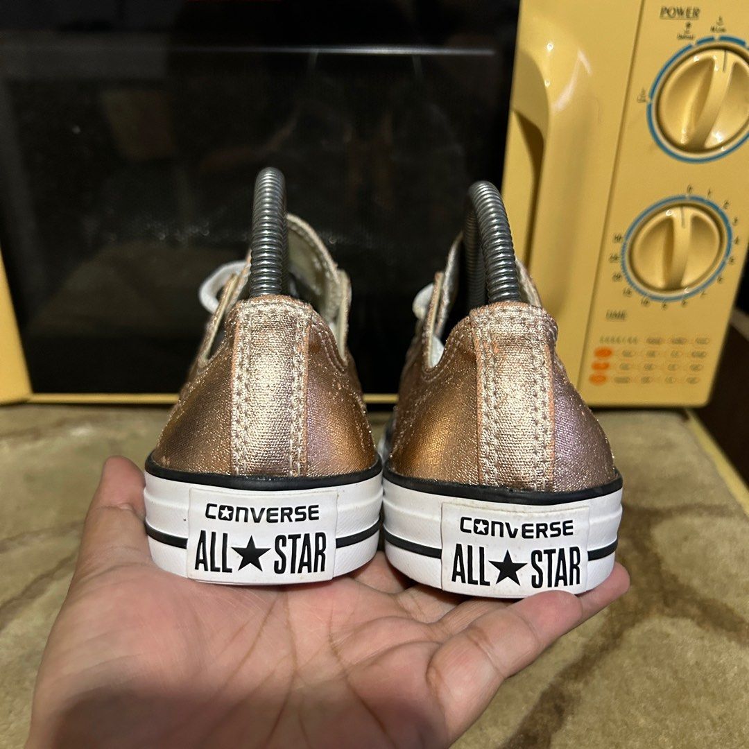 Metallic gold converse hot sale