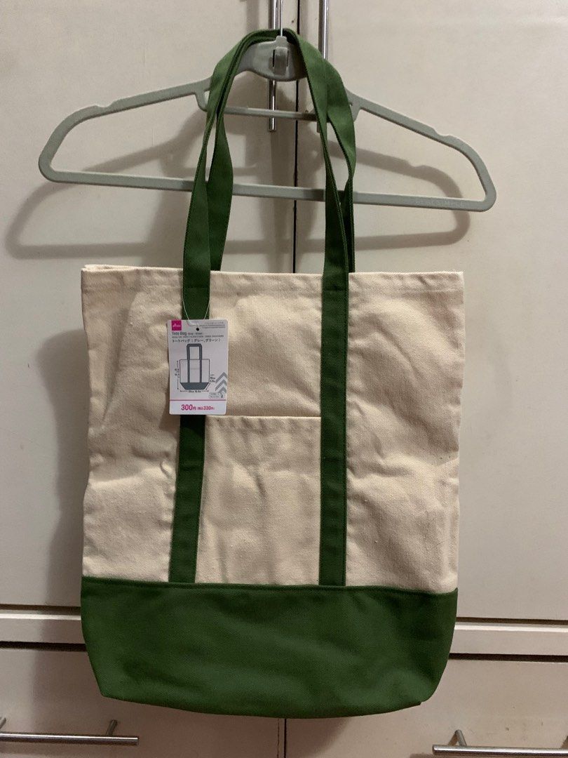 Daiso Canvas Tote Bag, Women's Fashion, Bags & Wallets, Tote Bags on ...