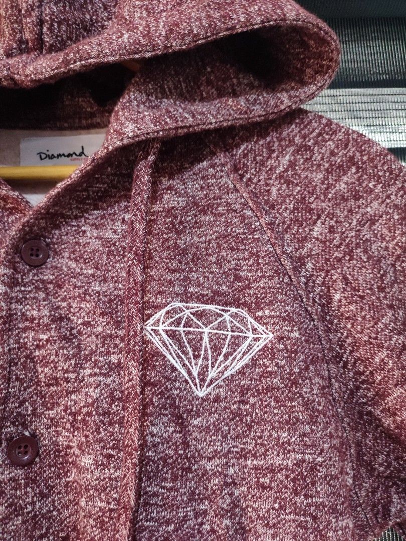 Diamond supply outlet maroon hoodie