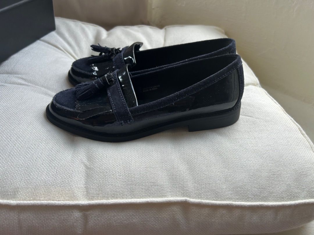 Dune navy clearance loafers