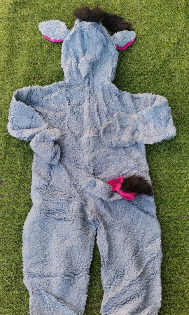Eeyore Costume (Category: Babies & Kids Fashion) located in San Fernando. Submitted by InvisibleMe (Listing ID 1259443254, Image 2). Description: Eeyore of Winnie the Pooh and Friends Kids Costume Preloved 2 pcs available Sizes and Conditions : 3-4T VGUC 3-5T Likenew.