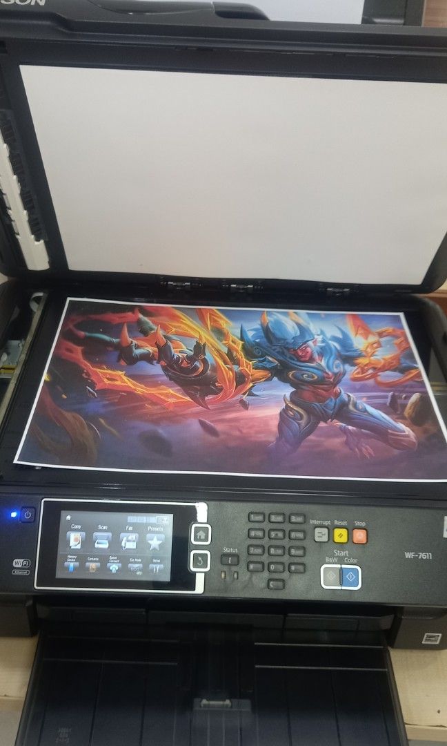 Epson A3 Printer WF 7611 (Can double side copy, scan & print)(Can copy