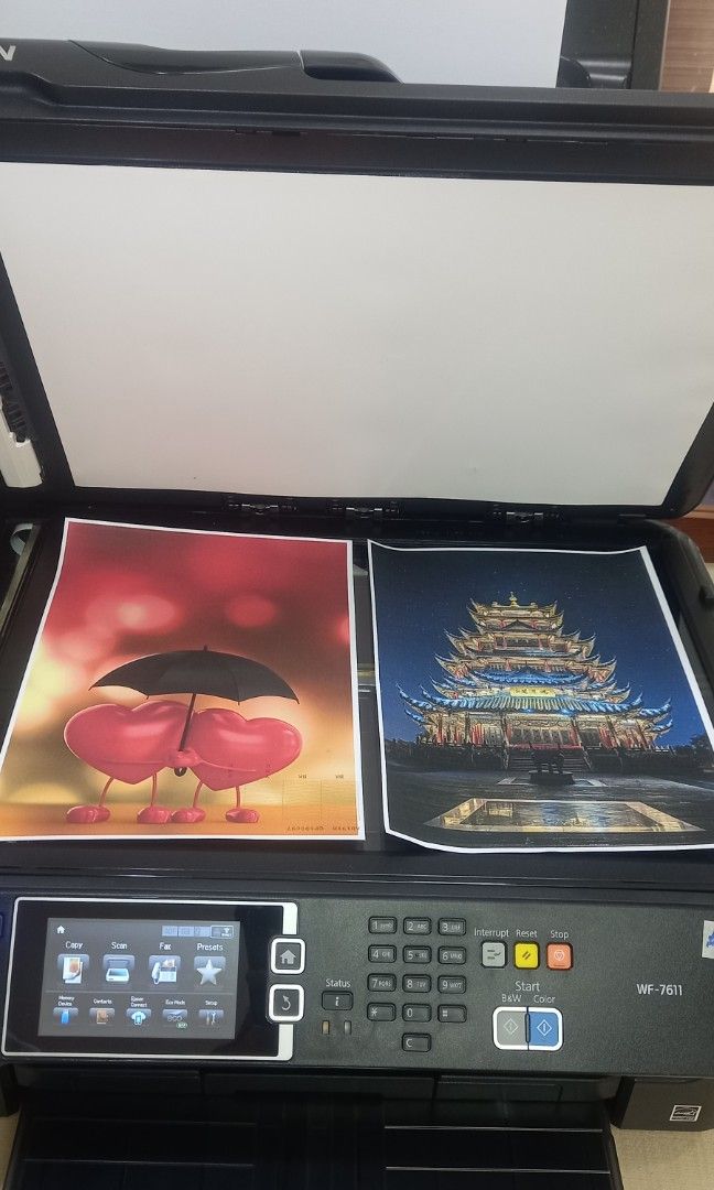 Epson A3 Printer WF 7611 (Can double side copy, scan & print)(Can copy