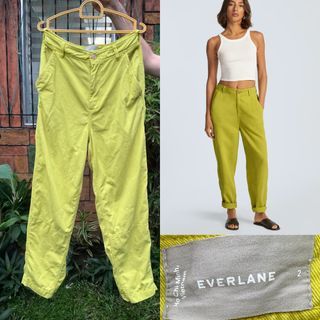EVERLANE High-waist Chino Pants - Everlane The TENCEL Relaxed Chino Pants in Mustard Yellow Waist: 28-29”