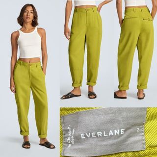 Everlane The TENCEL Relaxed Chino Pants in Mustard Yellow | EVERLANE Chino Pants Waist: 28-29”