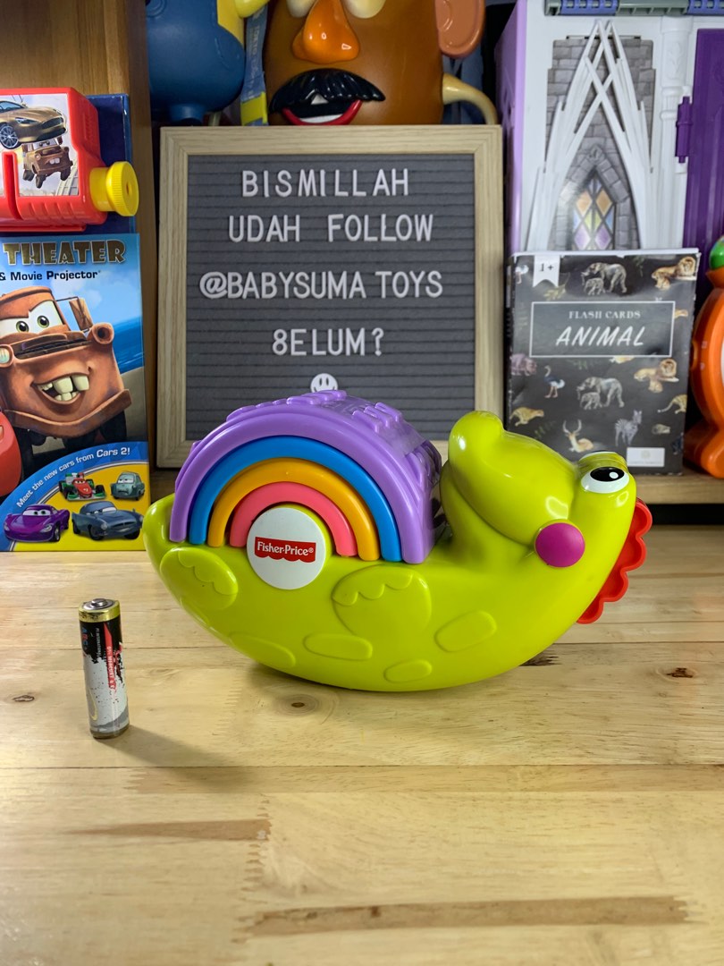 Fisher Price Stacking Rainbow Crocodile Mainan Edukasi Susun Anak Bukan ELC Tikes Tots Nuna