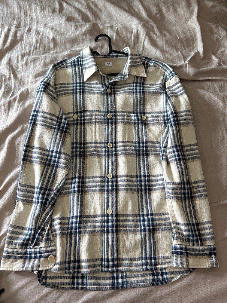 relaxed fit plaid flannel shirt