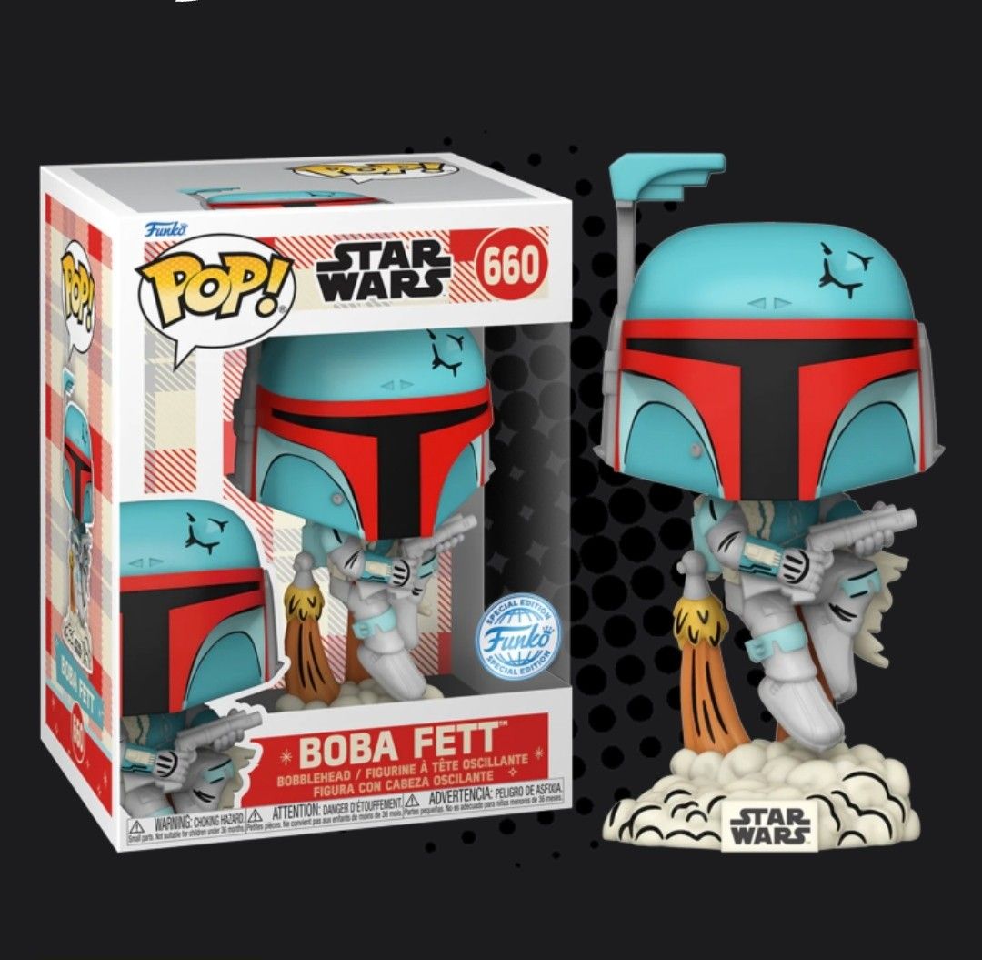 Funko Pop Star Wars Retro Reimagined Boba Fett Hobbies Toys